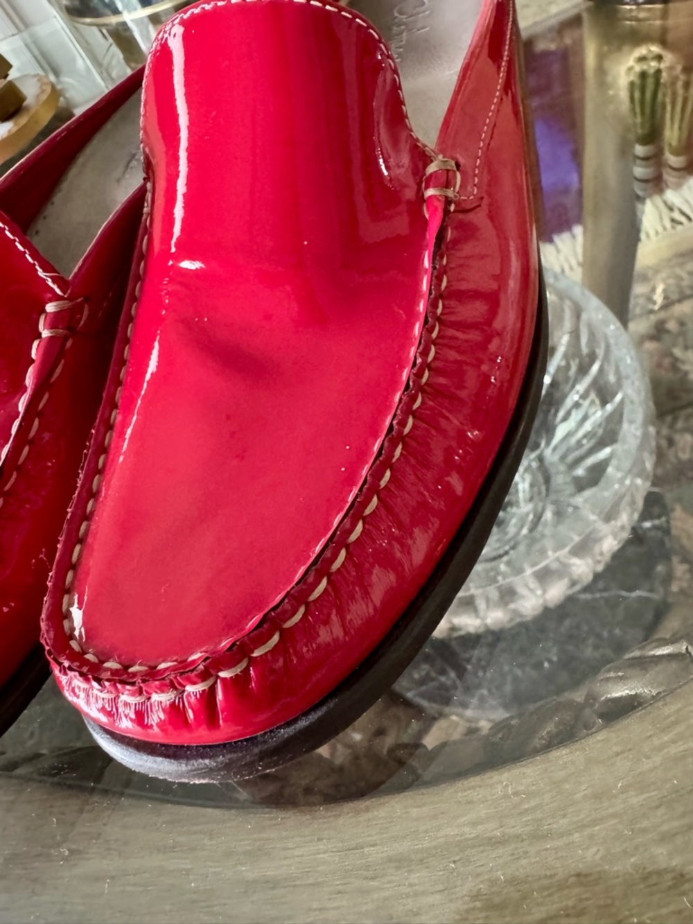 Cole Haan Women Vibrant Red Slip-On Loafers - 8.5 - Picture 9 of 10
